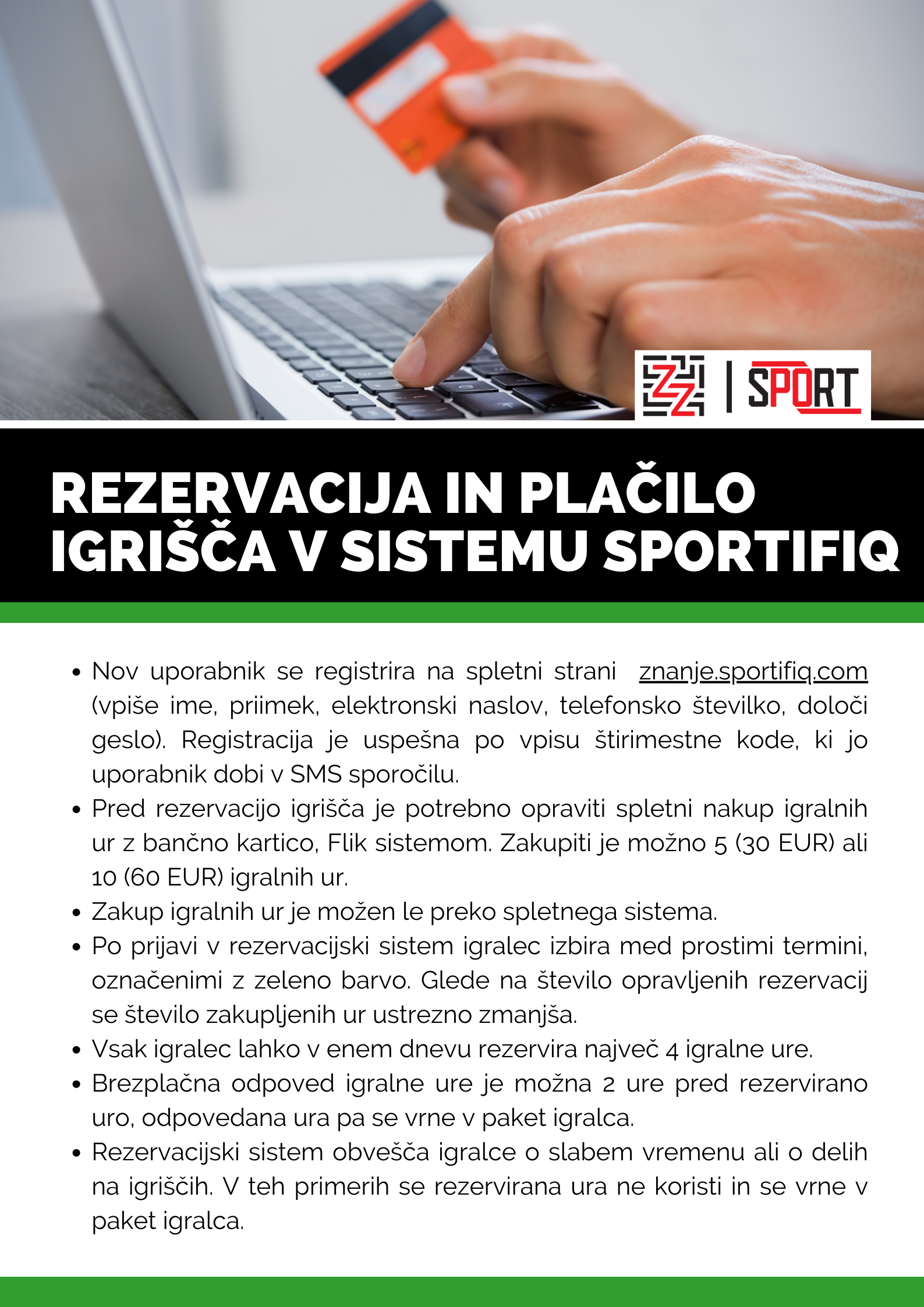 REZERVACIJA IN PLAČILO IGRIŠČA V SISTEMU SPORTIFIQ  _ odbojka